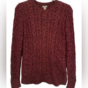 Women’s LLBean cable knit sweater size M. 100% cotton.